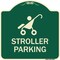 Signmission Reserved Stroller Parking W/ Graphic Heavy-Gauge Aluminum Sign, 18" x 18", G-1818-22985 A-DES-G-1818-22985 - alternate 1